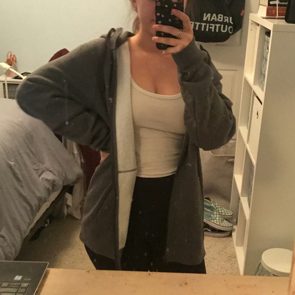 Dark Grey Nike Zip Up Hoodie